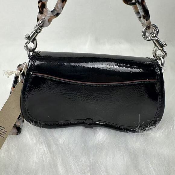 Coach Mini Wavy Dinky Bag Crossbody In Coachtopia Leather Black CQ853 NWT - Picture 4 of 11